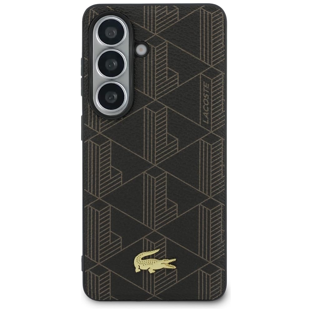 CG MOBILE Lacoste Monogram PCW, mieszanka kompatybilna z MagSafe etui do Samsung Galaxy S26 (brązowe)