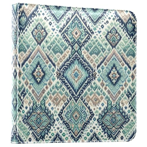 Álbum de fotos Scrapbook álbum de diseño Ikat autoadhesivo con encuadernación de 3 anillos, 40 páginas, 8x10 para recuerdos miniatura 1