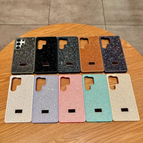 Coque antichoc pour S25 rose avec protection arrière rigide et paillettes éclatantes