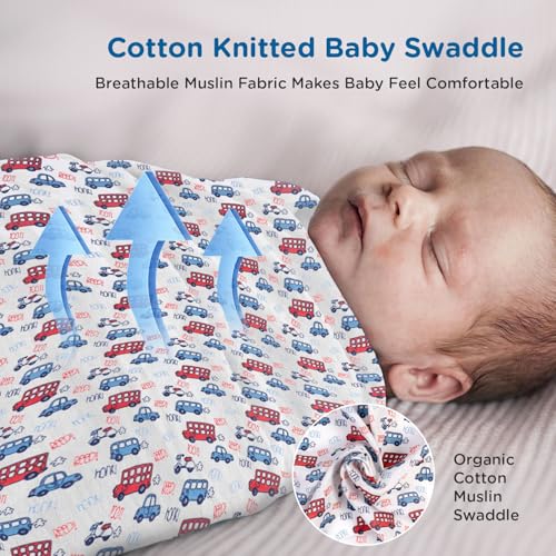 Image of Mee Mee 100% Cotton Muslin Swaddle Wrap for Newborn Baby (120 x 100 cm) (PK-3) | Ultra Soft, Breathable, Lightweight & Quick-Dry | Hypoallergenic Multi-Use Baby Blanket, Nursing Cover, Stroller Cover