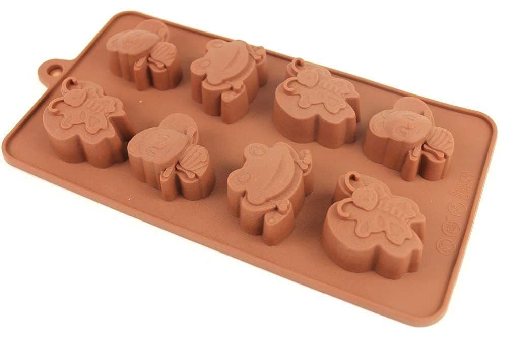 Frog Bee Butterfly Silicone Mould Baking Chocolate Ice Cubes Wax Melts - 3 Pack