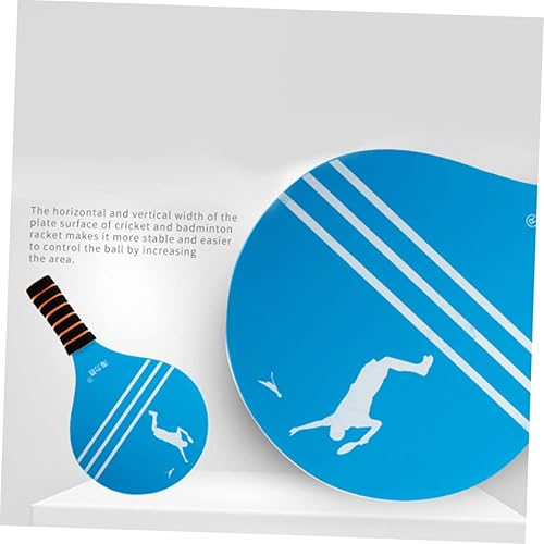 Miniatura 9 de Kisangel Raqueta de madera, 1 juego de pelota de playa, tabla de remo de bádminton, raqueta de pelota de playa, raqueta de bádminton, raqueta de