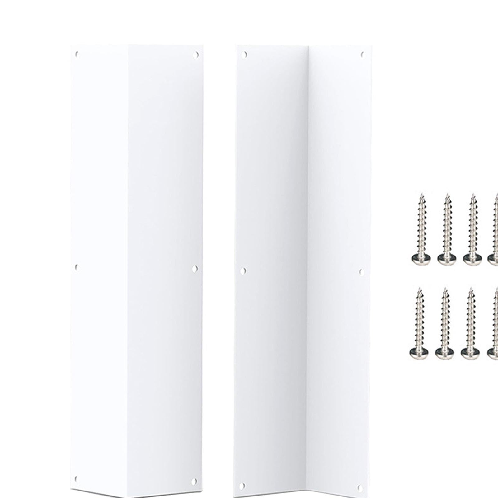 2 Piezas Protectores de Esquinas de Pared Metálicos con Bordes Fuertes Defensa Contra Golpes Y Decoración Adecuados para Casas Negocios Exterior, Blanco