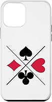 Vista 16 de Funda para iPhone 16 Poker Card Game Symbols Spades Check Cross Heart Games Cards Case