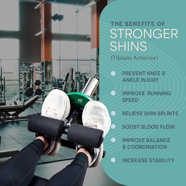 Lifepro Tib Bar for Anterior Tib Raise ¨C Tibialis Bar for Dorsiflexion, Knees Over Toes, Calf Raise Block, Ankle Rehab, Tip Bar Training, and Lower Leg Strength Equipment