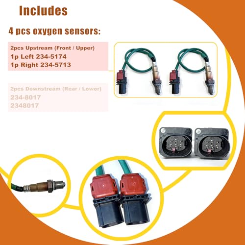 Sensores de Oxígeno Compatible con Ford F-150 3.5L Turbo 4Pcs miniatura 3