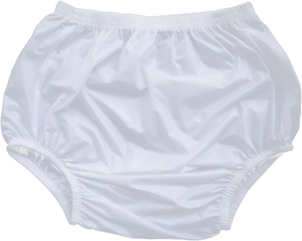 Haian Adult Incontinence Pull-on Plastic Pants 3 Pack (Small, White)