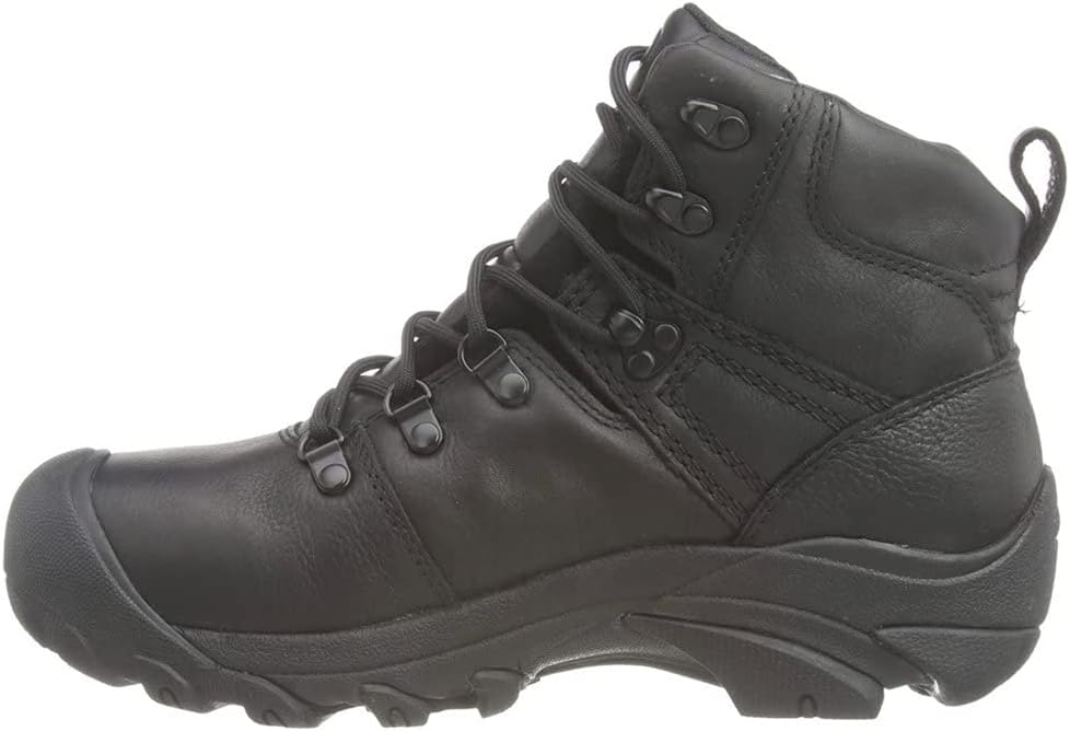 KEEN Men's Pyrenees Mid Height Waterproof Hiking Boots, Black/Legion Blue, 9