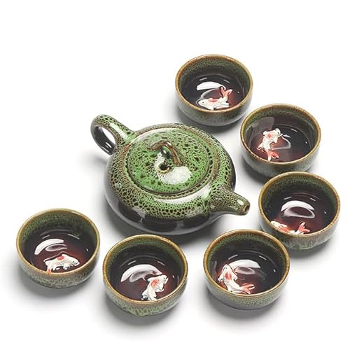 DAXXIN Juego de té, vajilla de cerámica esmaltada, Tetera China de Kung Fu, Juego de té de Porcelana, Tazas portátiles de Ceremonia del té, Juegos de té DAXXIN Juego de té, vajilla de cerámica esmaltada, Tetera China de Kung Fu, Juego de té de Porcelana, Tazas portátiles de Ceremonia del té, Juegos de té