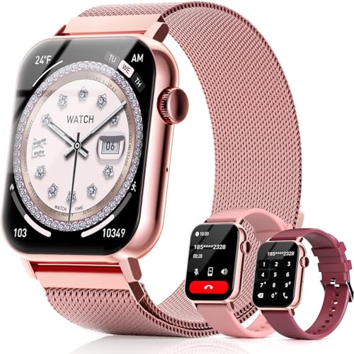 Smartwatch for women with calls, 120+ sport modes, pink