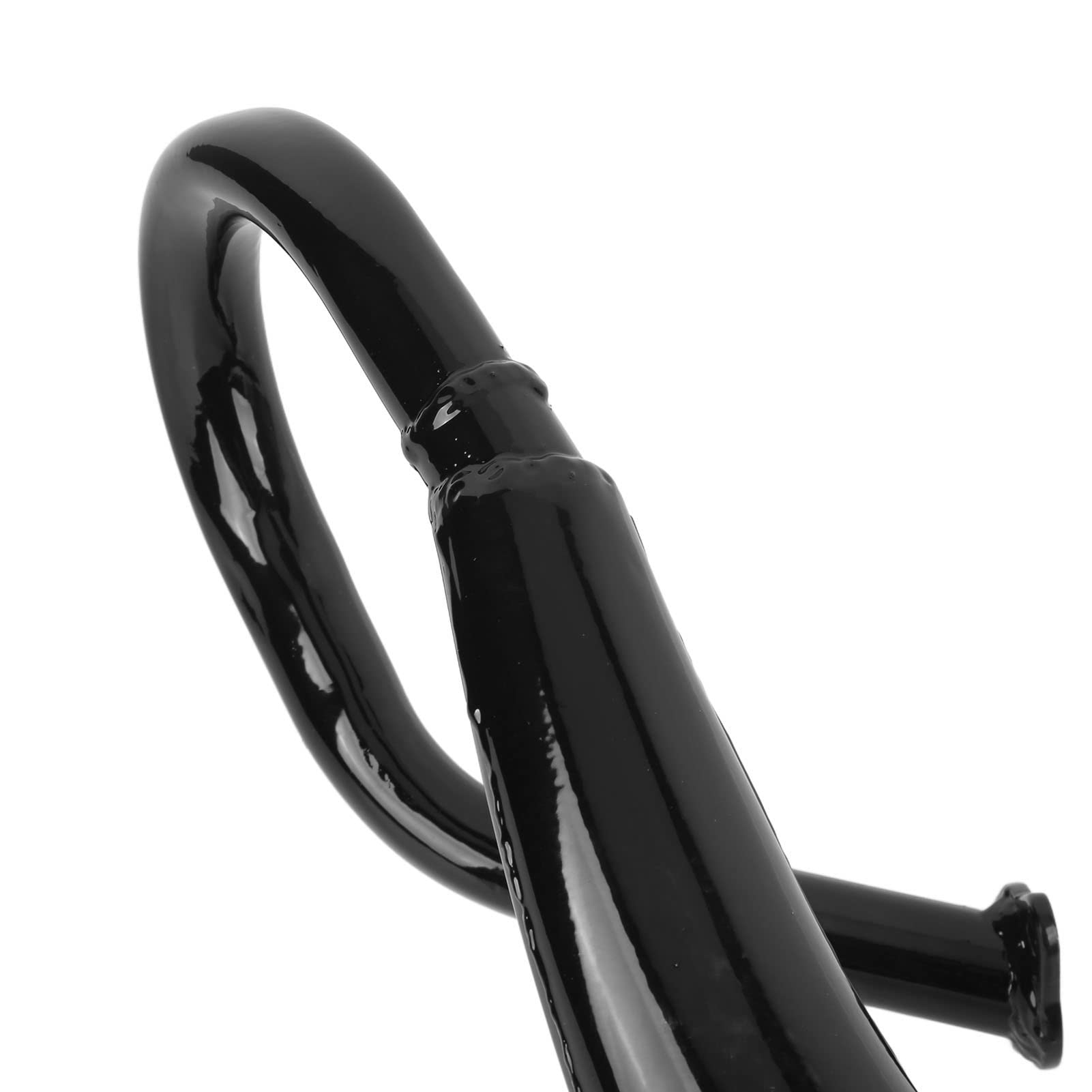 Tubo de Escape de Motocicleta 40 mm de diámetro Aleación de Aluminio Reducción de Ruido Forma de Media Luna Tubo de Escape de Bicicleta eléctrica con reemplazo de Junta de (Black)
