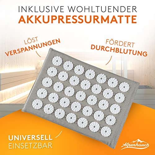 ALPENHAUCH - Fußmassageroller aus Echtholz mit Akupressurmatte - Vitalisierendes Fussmassagegerät mit Noppen - Stimulierender Fußmassage Roller - Fußmassage für Fersensporn & Plantarfasziitis 3