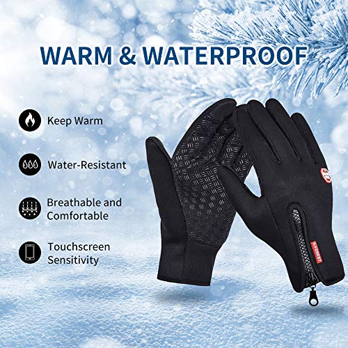 Luvas de ciclismo, Andoer Luvas de dedo completo para tela sensível ao toque para homens, mulheres,