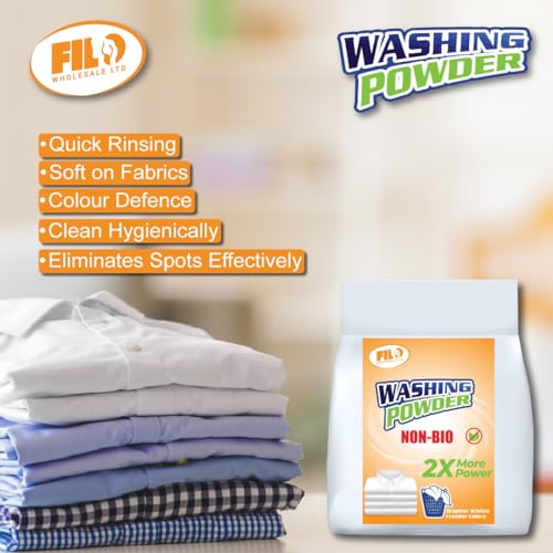 Filo Non Bio Washing Powder 10kg – Effective Laundry Detergent Powder for Sensitive Skin – Washing Detergent, Gentle Stain Remover, Big Value Pack for 500 Washes - Image 7