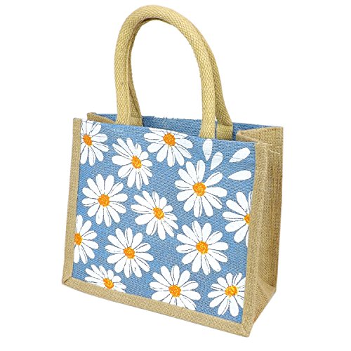Borsa di juta con stampa, Daisy, Lunch Bag