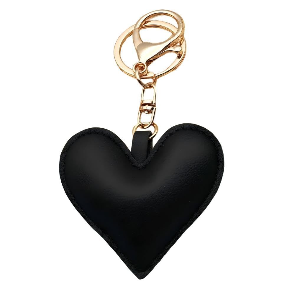 Portachiavi in pelle con ciondolo a forma di cuore per borsa da donna, accessorio portachiavi carino_voghion.com