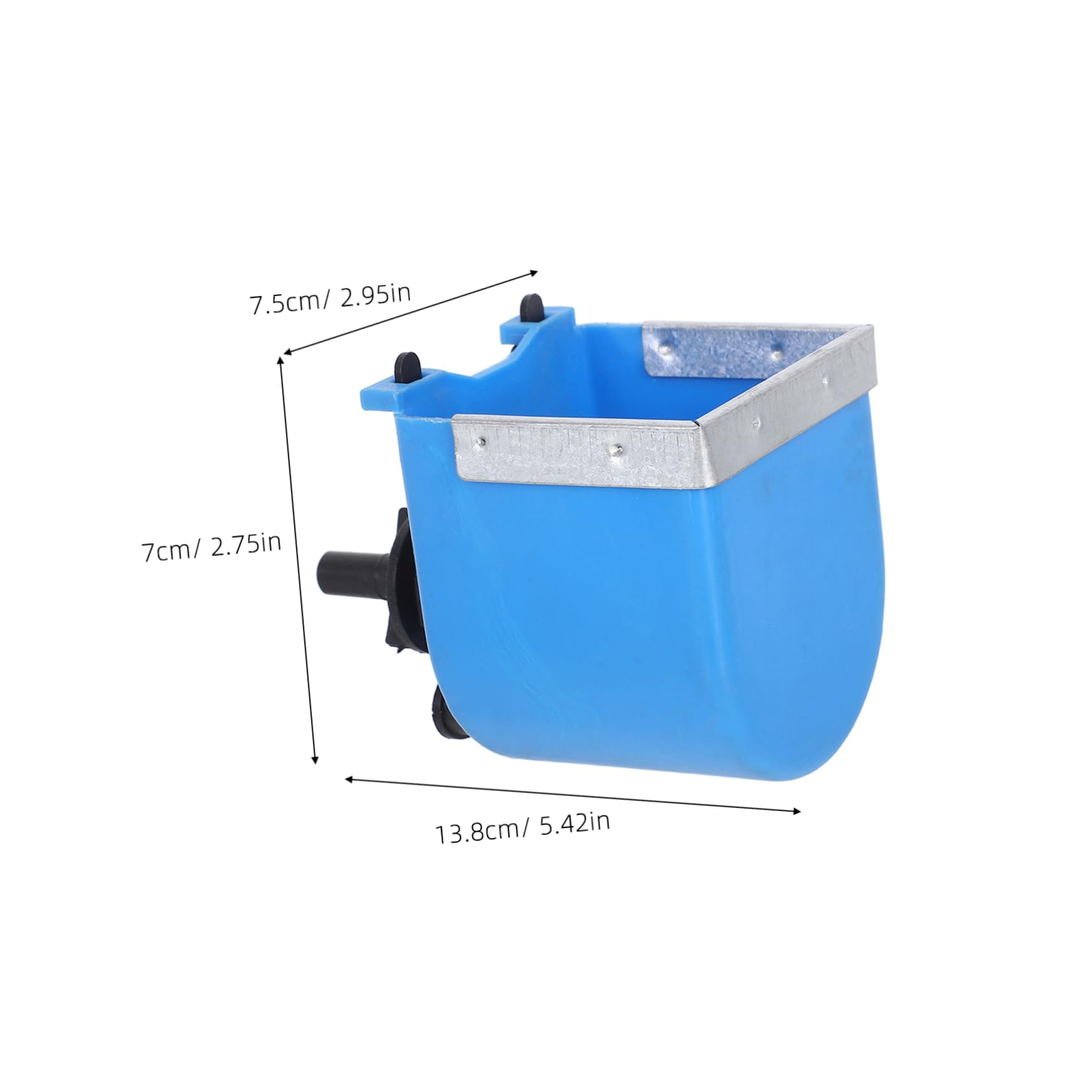 Hohopeti Rabbit Water Dispenser Pet Feeding Bowl Stainless Steel Automatic for Rabbits Small Pets