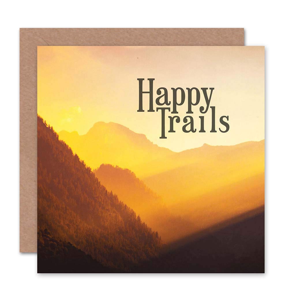Wee Blue Coo CARD GREETING TRAVEL HAPPY TRAILS LANDSCAPE