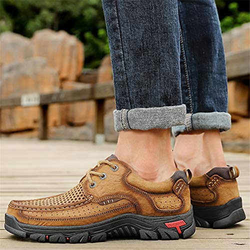 CHICLOVEY Men's High-Traction Grip Backpacking Shoes Summer Breathable Sneakers for Trekking Hiking4