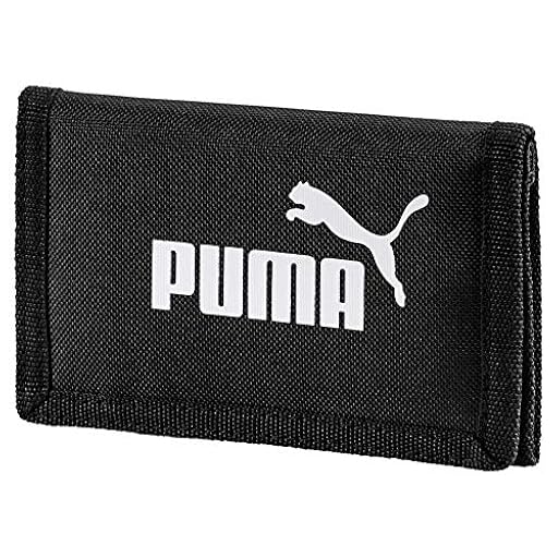 Puma Phase Wallet Cartera unisex, Poliéster, A prueba de aplastamiento, Puma Black, OSFA | Ya disponible en tu tienda friki favorita! En mundofriki.es!