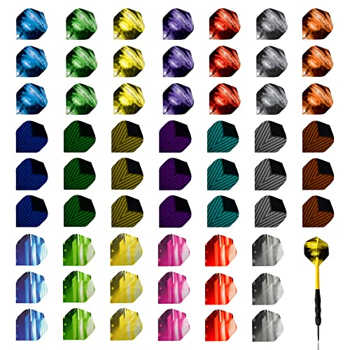 Ailette de Fléchette,60 Pcs Ailettes de Fléchettes en Plastique,20 Motif différents,pour Fléchettes Souples et fléchettes en Acier Cover
