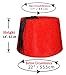 100% Egyptian Adult Red Fez Tarboush Tarboosh Turkish Ottoman Hat Complete Any Costume Hats Features With Black Tassel Large Traditional Egypt Arabic Arabian Accessory Men & Women Fine Cotton