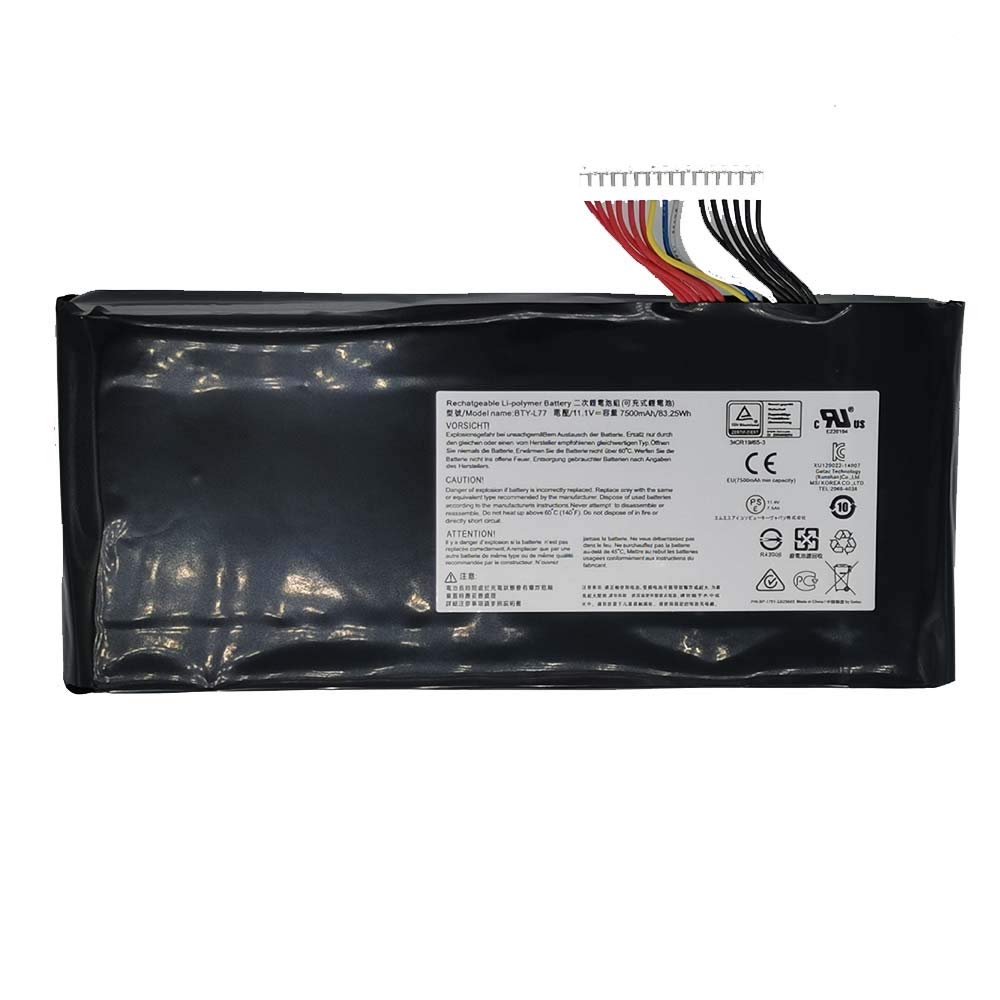 Fully New BTY-L77 Replacement Laptop Battery Compatible with MSI GT72 2QD GT72S 6QF GT80 2QE Series WT72 MS-1781 MS-1783 2PE-022CN 2QD-1019XCN 2QD-292XCN - 11.1V 83.25Wh/7500mAh