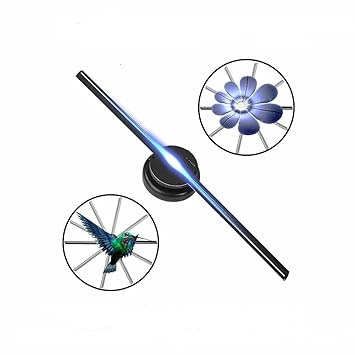 Gigaglitz T40 3D Fan Hologram Projector 8G SD Card 224 LED HD Projector Light Wall-Mounted WiFi Sign Holographic Lamp Advertising Player