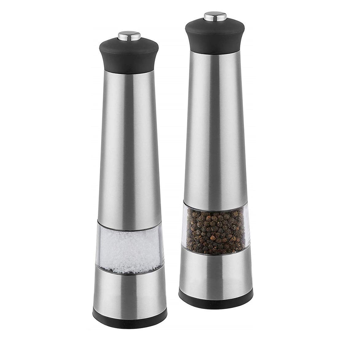 Set Macinasale E Pepe In Vetro - 2 Pezzi Con Macinino Ceramica Regolabile - Foto 6