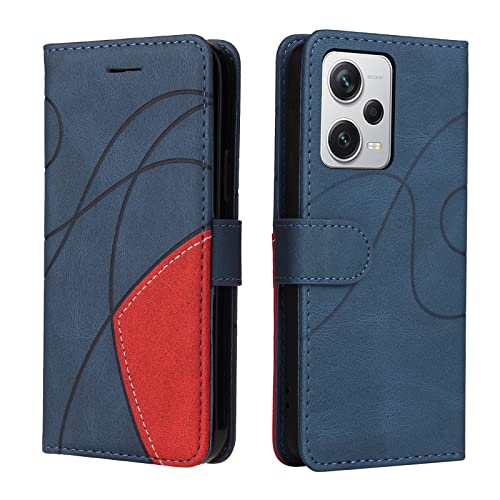 Cover Protettiva per Xiaomi Redmi Note 12 PRO Plus 5G Case retrò Cellulare Custodia Libro Antiurto in Flip Portafoglio Flip Magnetica blu pelle