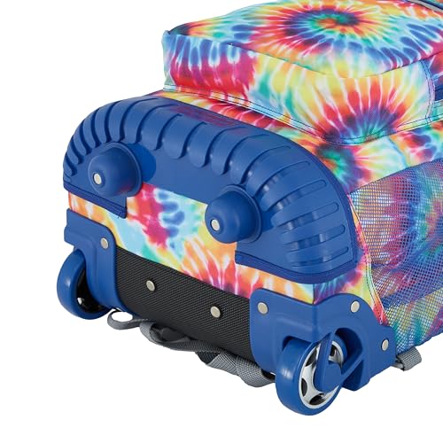 Image of Travelers Club 4 Piece Rolling Backpack Set With Accessories, Tie Dye