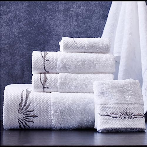 Juego de toallas de baño de lujo bordadas con estrellas en algodón premium 7