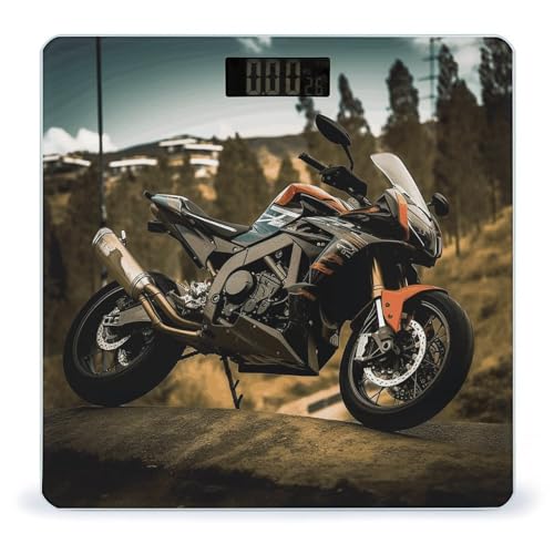 Báscula Digital de Baño Moto Deportiva de Vidrio Templado miniatura 1