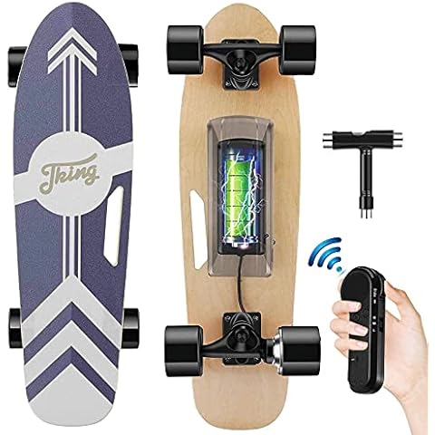 Caroma 27,5" Elektro-Skateboard, Elektro-Skateboards mit Fernbedienung, 350 W Motorroller, 12 km Reichweite, 20 km/h Geschwindigkeit Cover