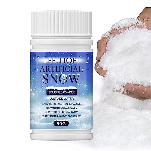 Honhoha Instant Snow Powder, Instant Snow Powder for Photography - Winter Atmosphere Window Decorative Prop Applicable for Box, Wall, Trees and Courtyard