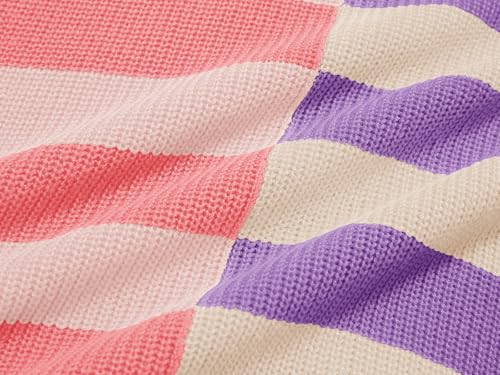Image of Wenrine Womens Summer Striped Dress Sleeveless Knitted Contrast Color Side Slit Casual Maxi Beach Dress