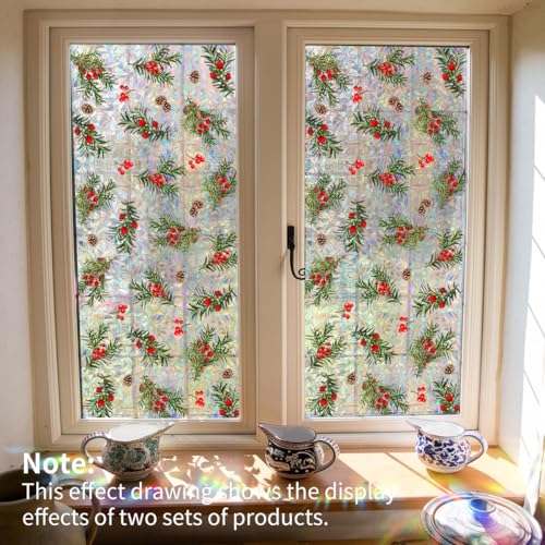 Vinilo decorativo navideño para ventana de 17.71x39.37 pulgadas miniatura 3
