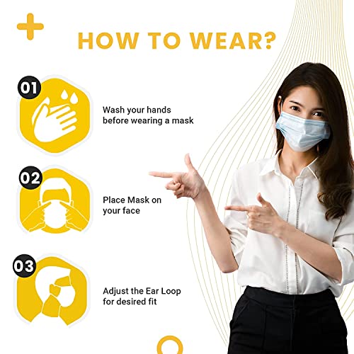 Image of HEALTH SAFE 3 ply pack of 200 Ultra Lightweight Disposable Surgical Face Mask (Blue)