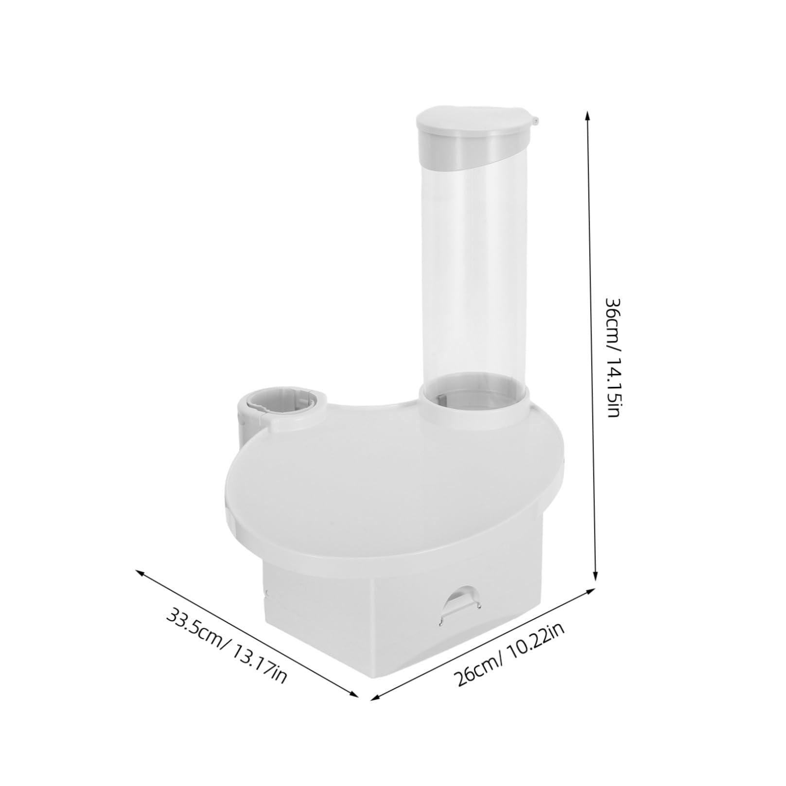 Cabilock Bandeja para Procedimientos Dentales y Organizador de Equipos con Dispensador, Portavasos Diseño Integrado de Plástico Blanco para Clínica