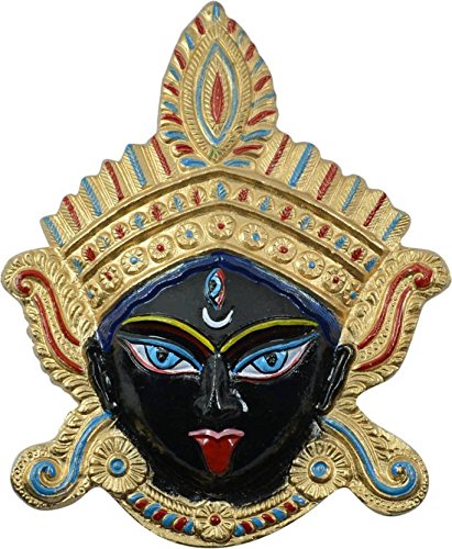 Feng Shui Beautiful Maa Kali Face Murti Idol Statue Sculpture Wall Hanging, Good Luck & Brings Prosperity Decorative Showpiece
