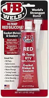 J-B Weld 31314 High Temperature RTV Silicone Gasket Maker and Sealant - Red - 3 oz.