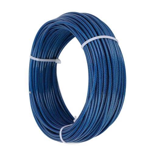 Kit Tensores de Cable de Acero Para Exteriores ViaGasaFamido con Cable de 100 ft y 3 mm Revestido en Azul miniatura 6