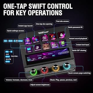 VSDINSIDE Macro Pad, Streaming Deck Stream Controller Soundboard Keypad, Programmable Keys USB Shortcut Keyboard for Gamer Streamer, Audio Mixer for OBS, YouTube, Office Desk Setup, PC, Mac