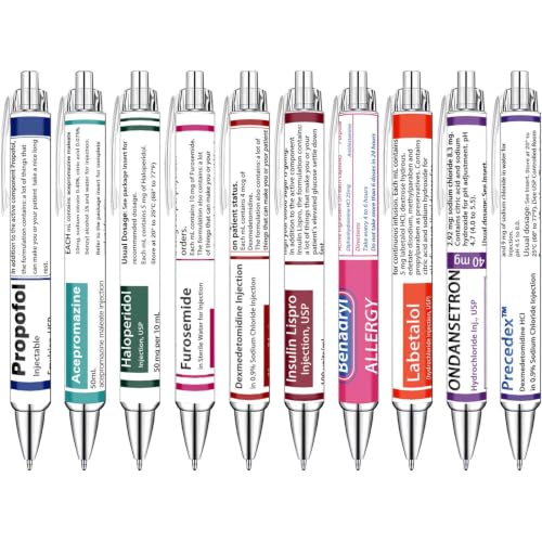 Idealmuzik Pharmacy Pens Set, 8 Pack