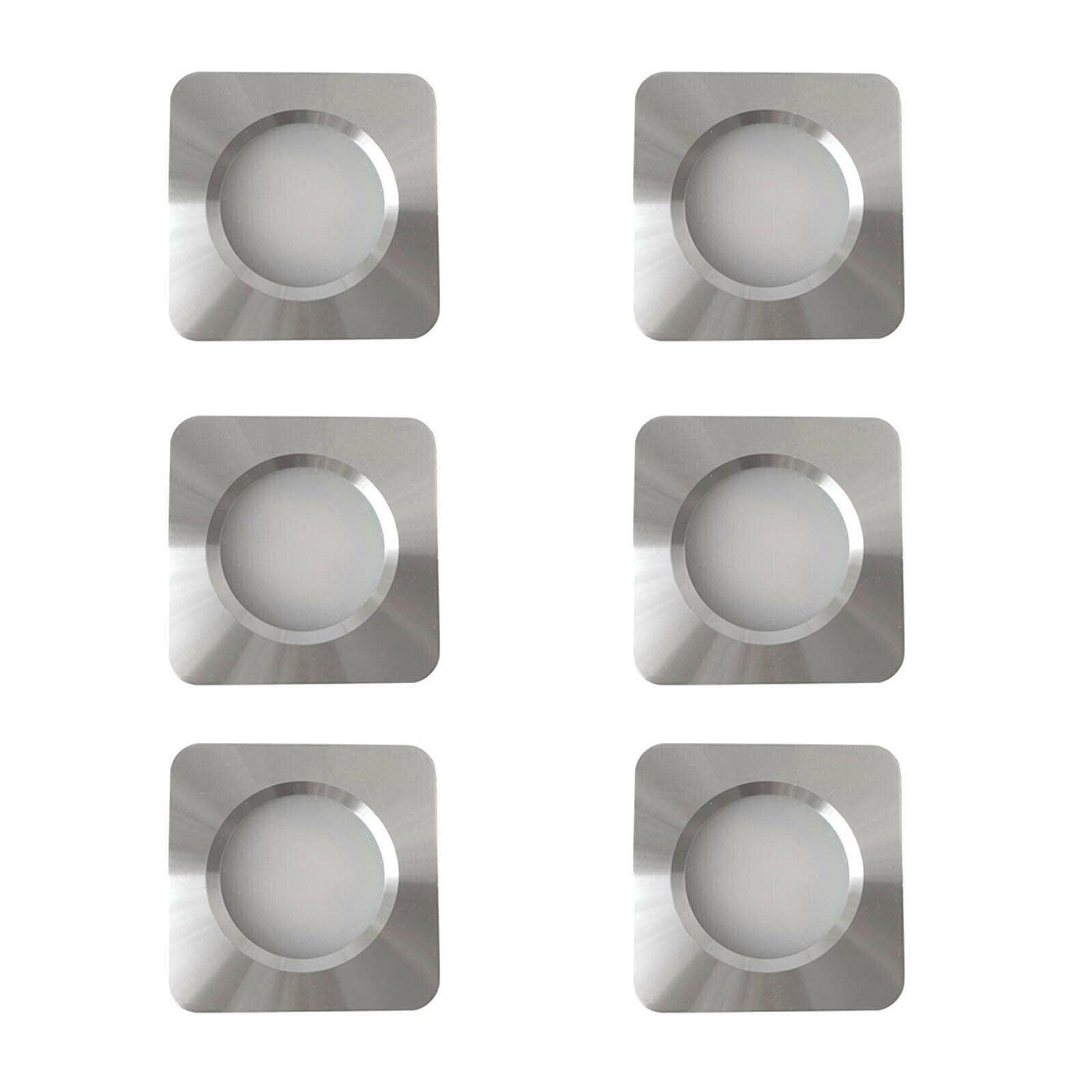 MARVIXLED 12V 24V Spot Lights Pack of 6 Dimmable 3.5W Square Downlights Cool White 6000k Motorhome Caravan Boat Lighting