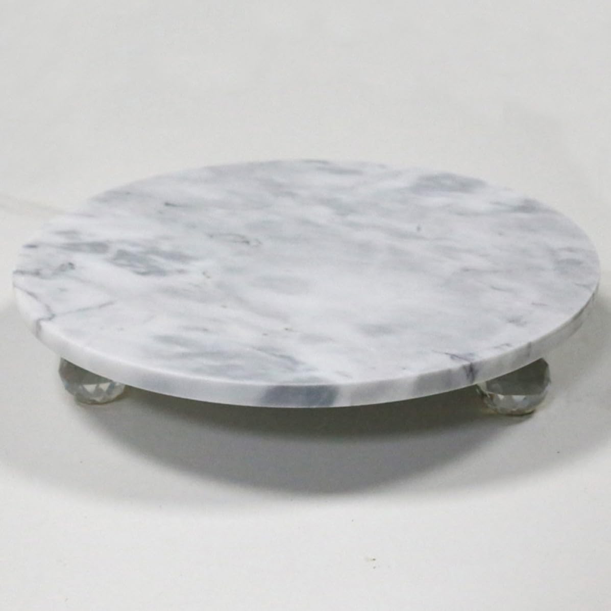 Bandeja Decorativa Soporte Elegante Redonda Multifunción de Mármol Diseño Delicado para Joyas y Decoración del Hogar para Sala y Comedor