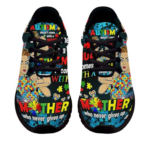 Autism Mom Never Gives Up Shoes for Women Men Trail Running Casual Fashion Sneakers Slip-on Tennis Shoes2