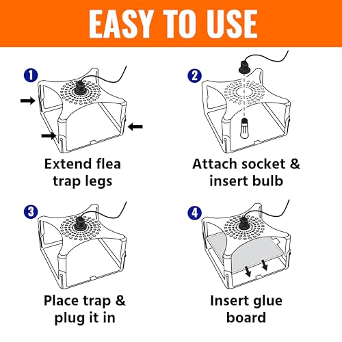 TERRO Indoor Electric Flea Trap and Killer, Refillable Plug in Bug Trap - image 5