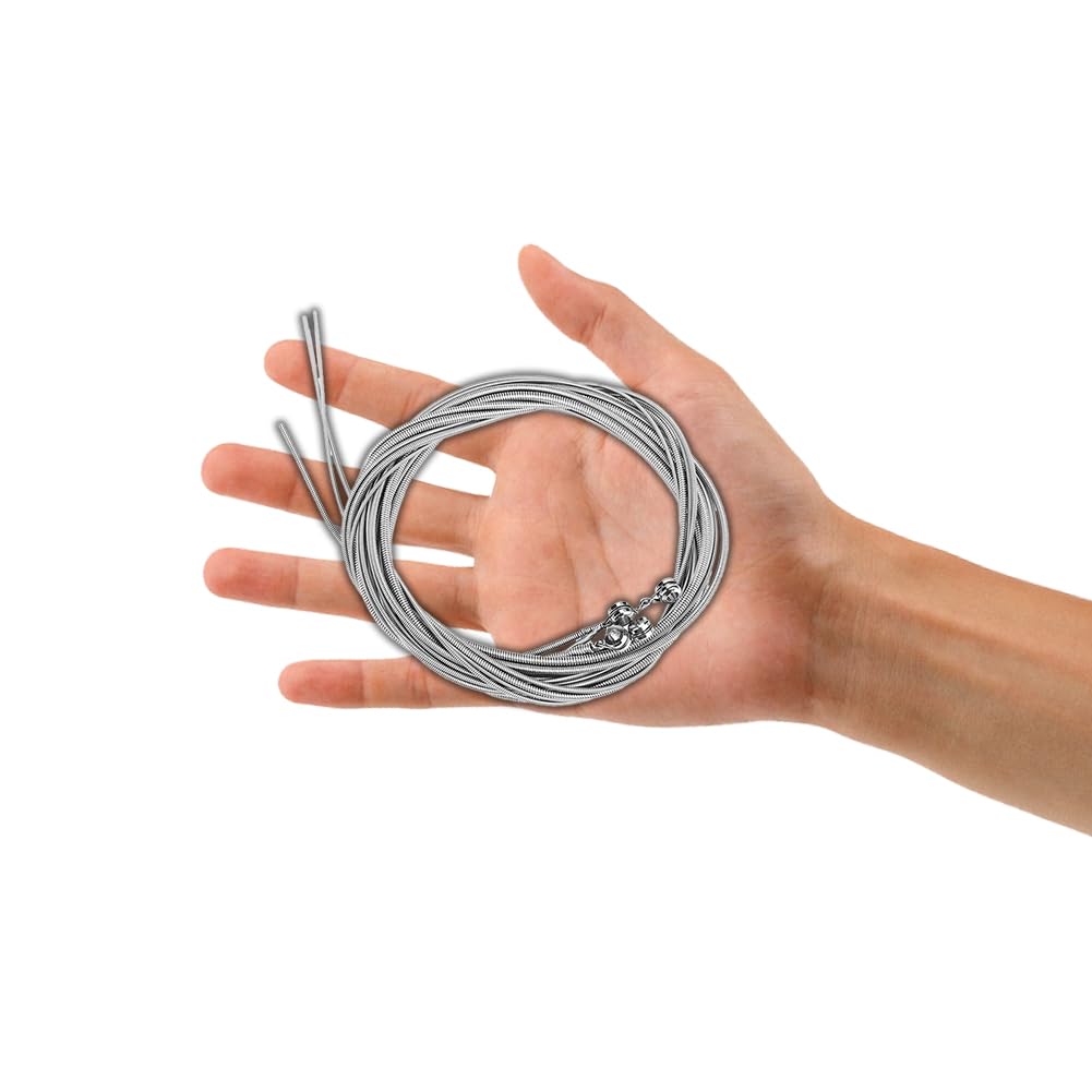 Joyzan Cordes de Basse Electrique, 4 Corde Acier Nickelé Électrique Instrument Boule Jeu Métal Filée Light Aigus Medium Grave Guitare Alliage Scale Revêtement Jauge Plaqué 1mm 1,4mm 2mm 2,5mm