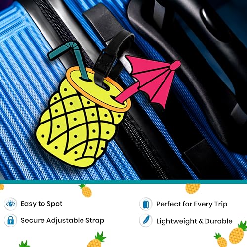 Image of Storite PVC Luggage /Bag /Travel ID Label Tags, Yellow, 2 Pk